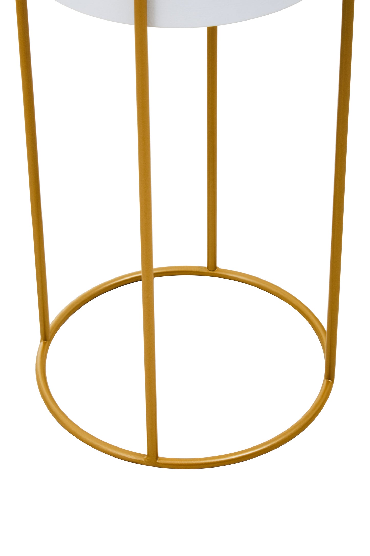 Trosa White And Gold Floor Standing Planter