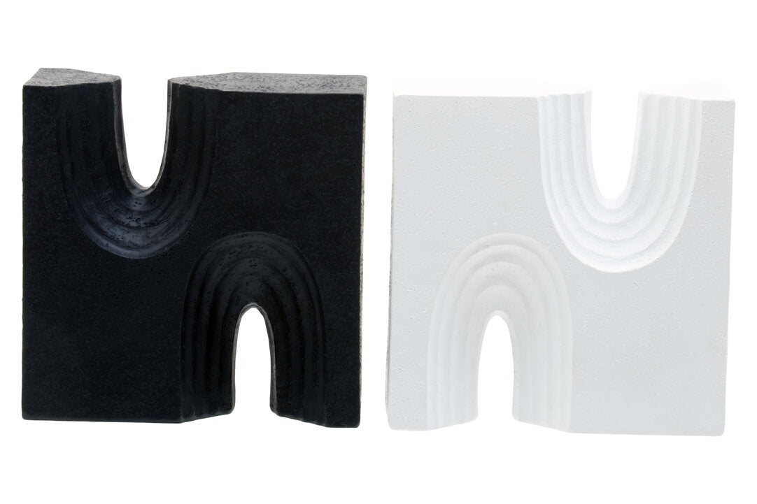 Broc Set Of Two Black And White Bookends - Additional