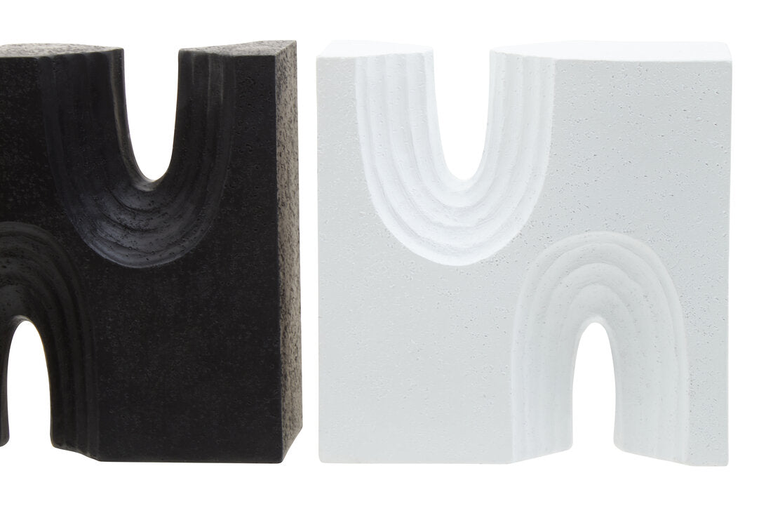 Broc Set Of Two Black And White Bookends - Macro 