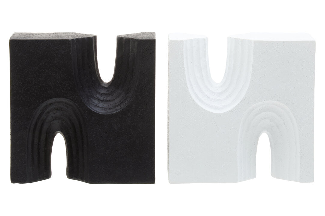 Broc Set Of Two Black And White Bookends - Main 