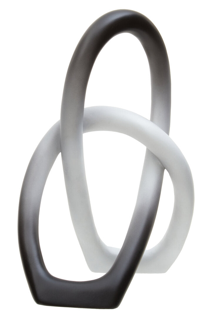 Broc Ombre Black and White Knot Sculpture - Additional