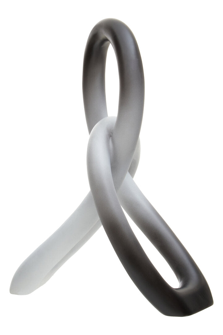 Broc Ombre Black and White Knot Sculpture - Additional