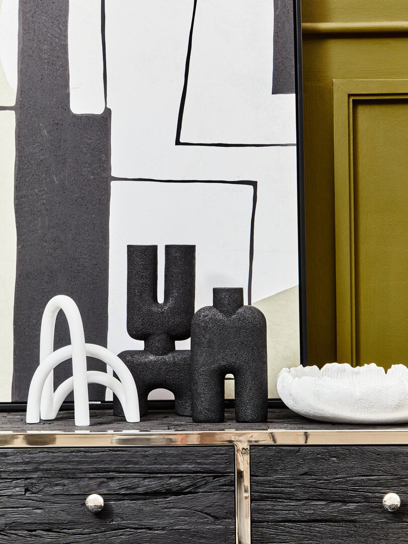 Broc White Arched Sculpture - Lifestyle