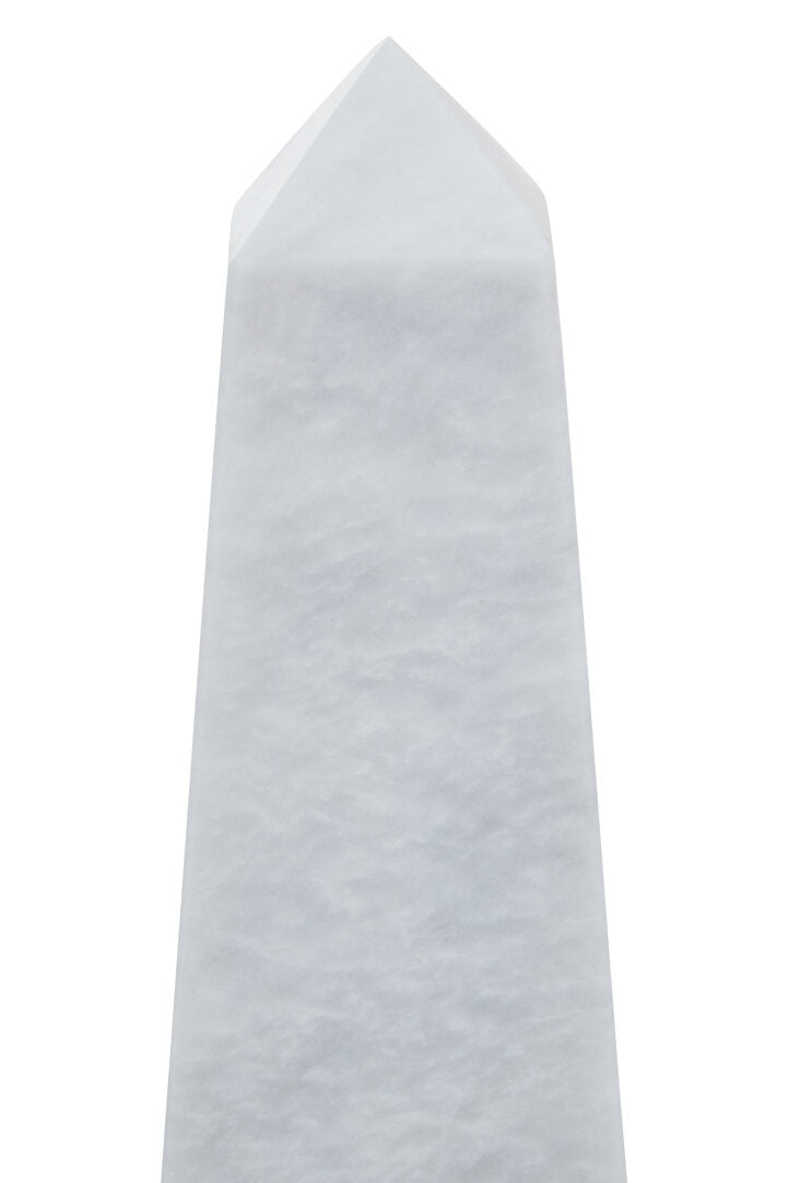 Salmo Small White Marble Obelisk - Macro