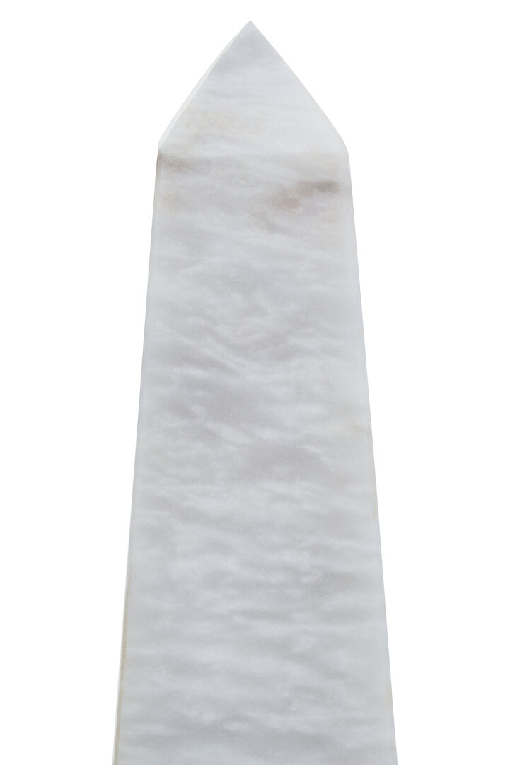Salmo Large White Marble Obelisk - Macro