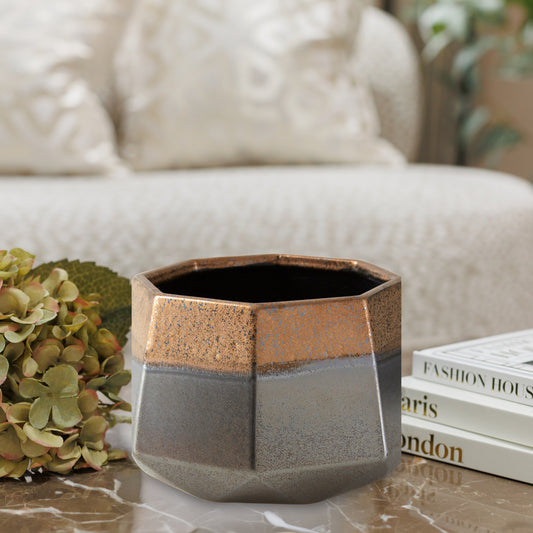 Jet Metallic Planter