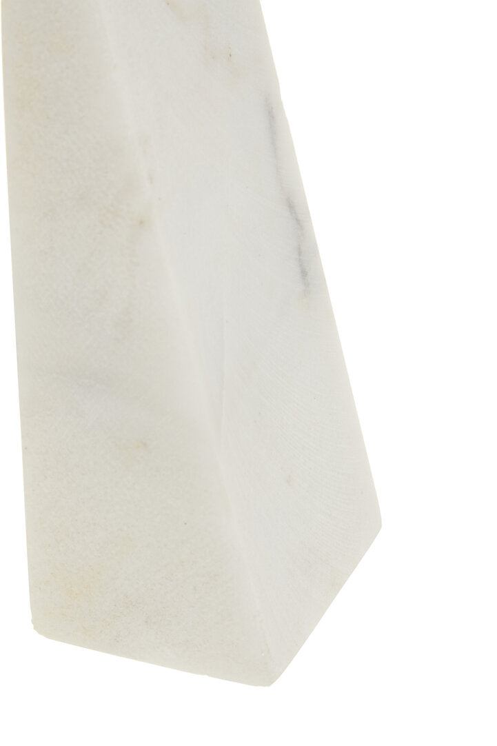 Marris Set Of 2 White Marble Bookends - Macro