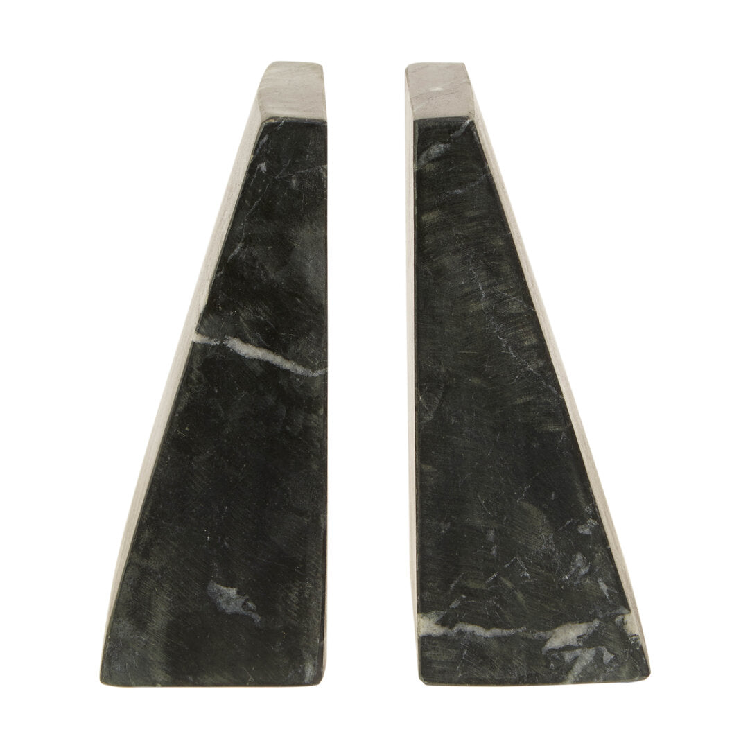 Marris Set Of Two Black Marble Bookends - Additional