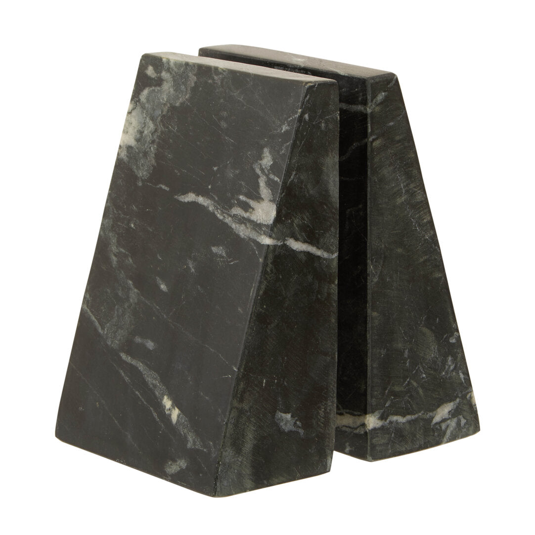 Marris Set Of Two Black Marble Bookends - Additional