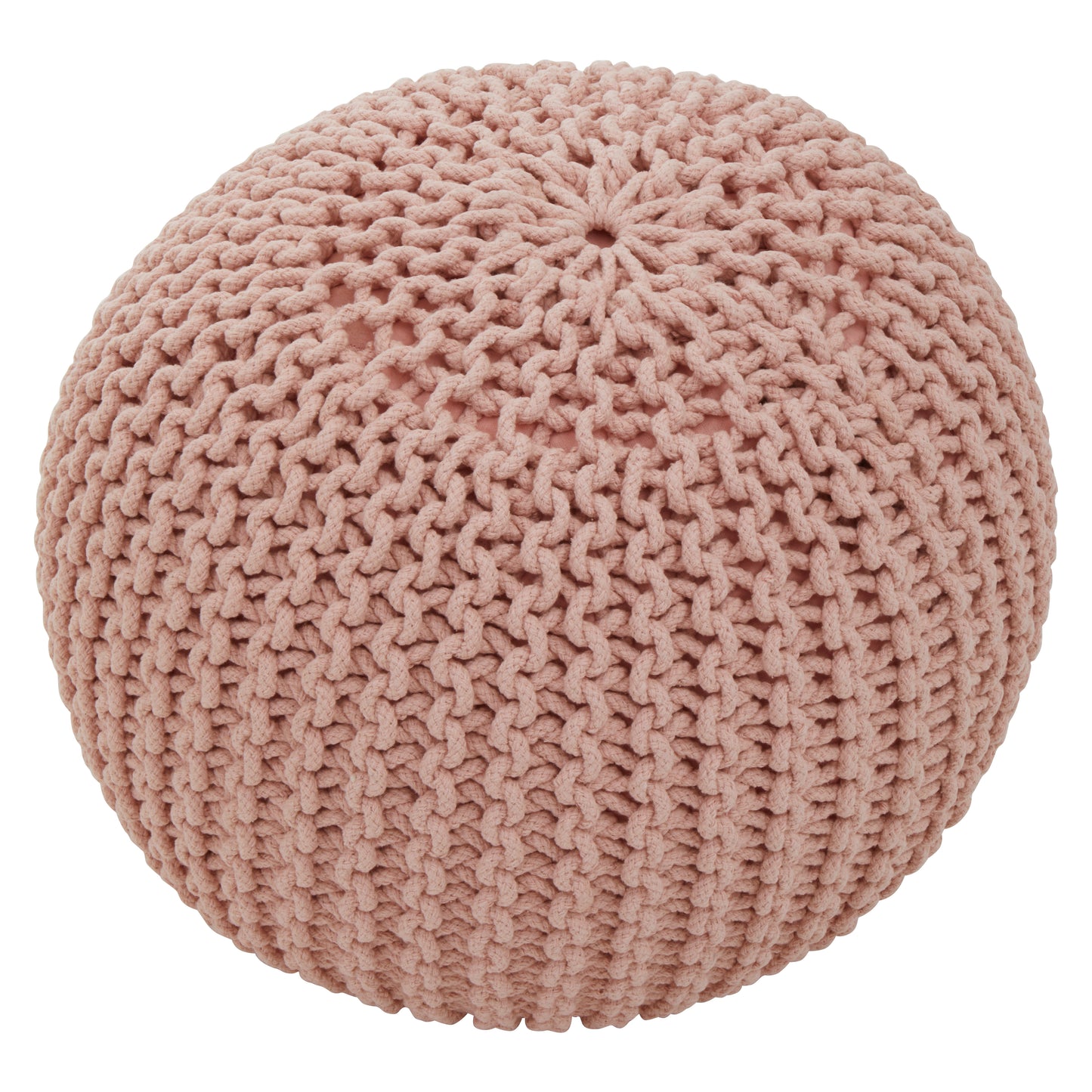 Kids Knit Cream Pouffe Grey/Black/Cream/Pink