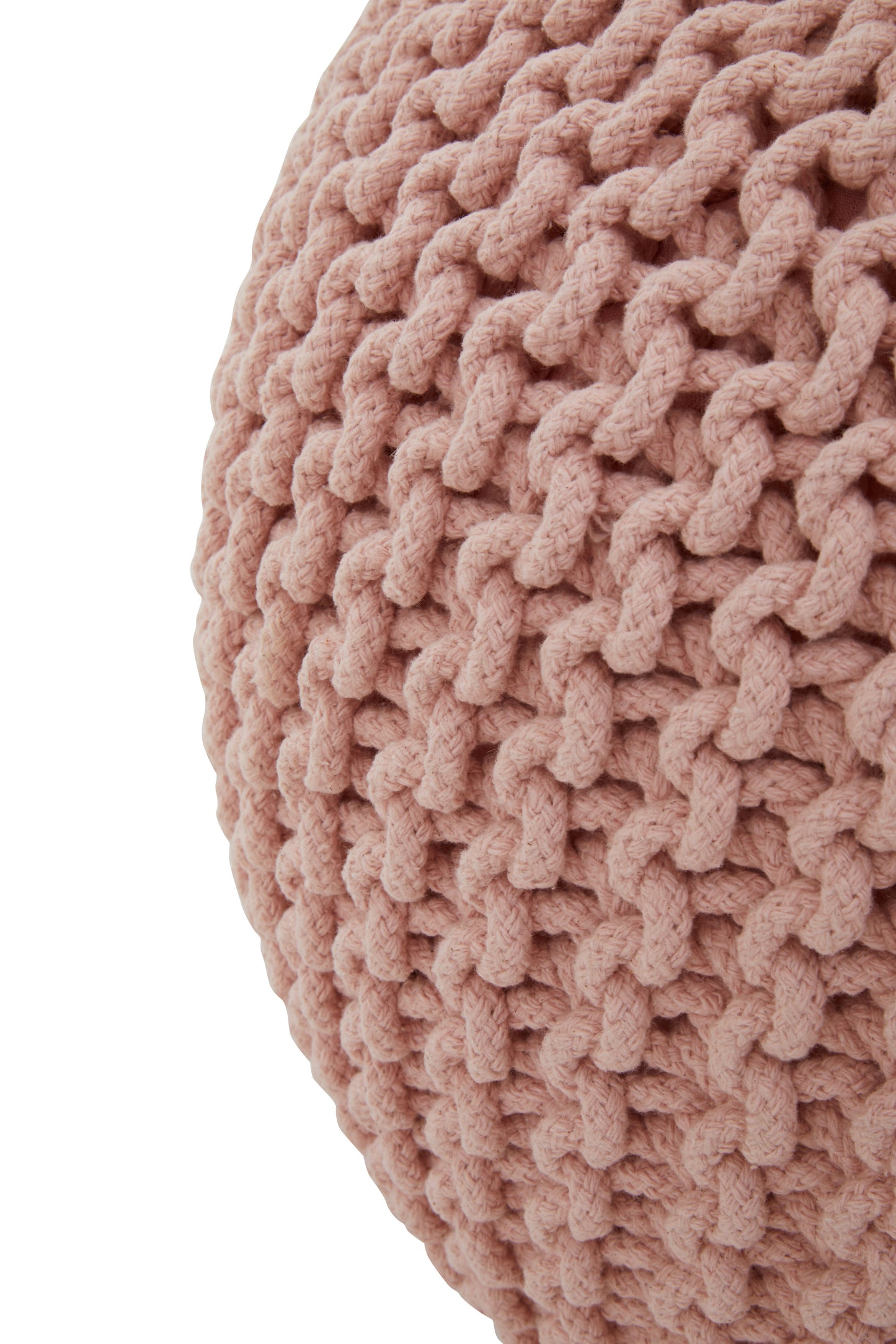 Kids Knit Cream Pouffe Grey/Black/Cream/Pink
