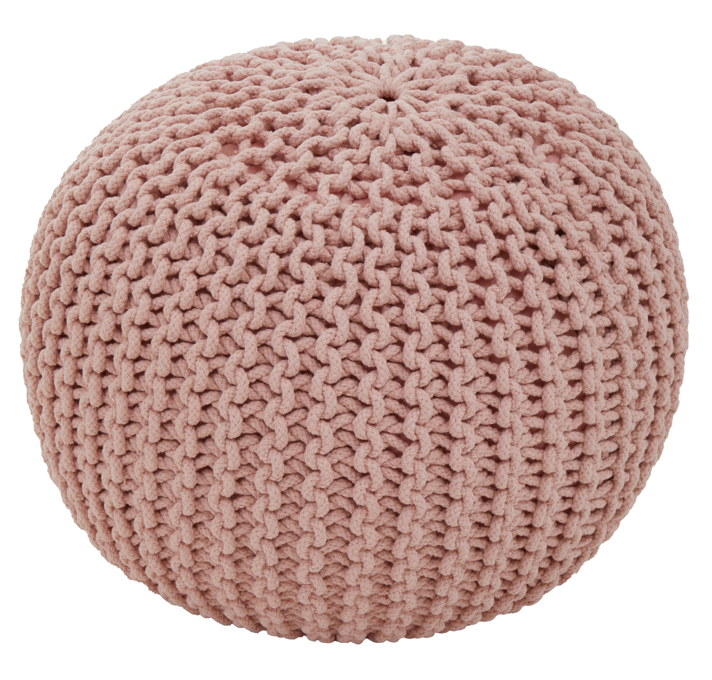 Kids Knit Cream Pouffe Grey/Black/Cream/Pink