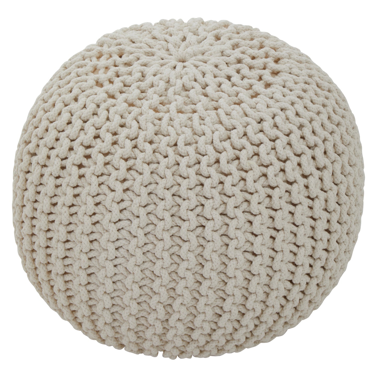Kids Knit Cream Pouffe Grey/Black/Cream/Pink