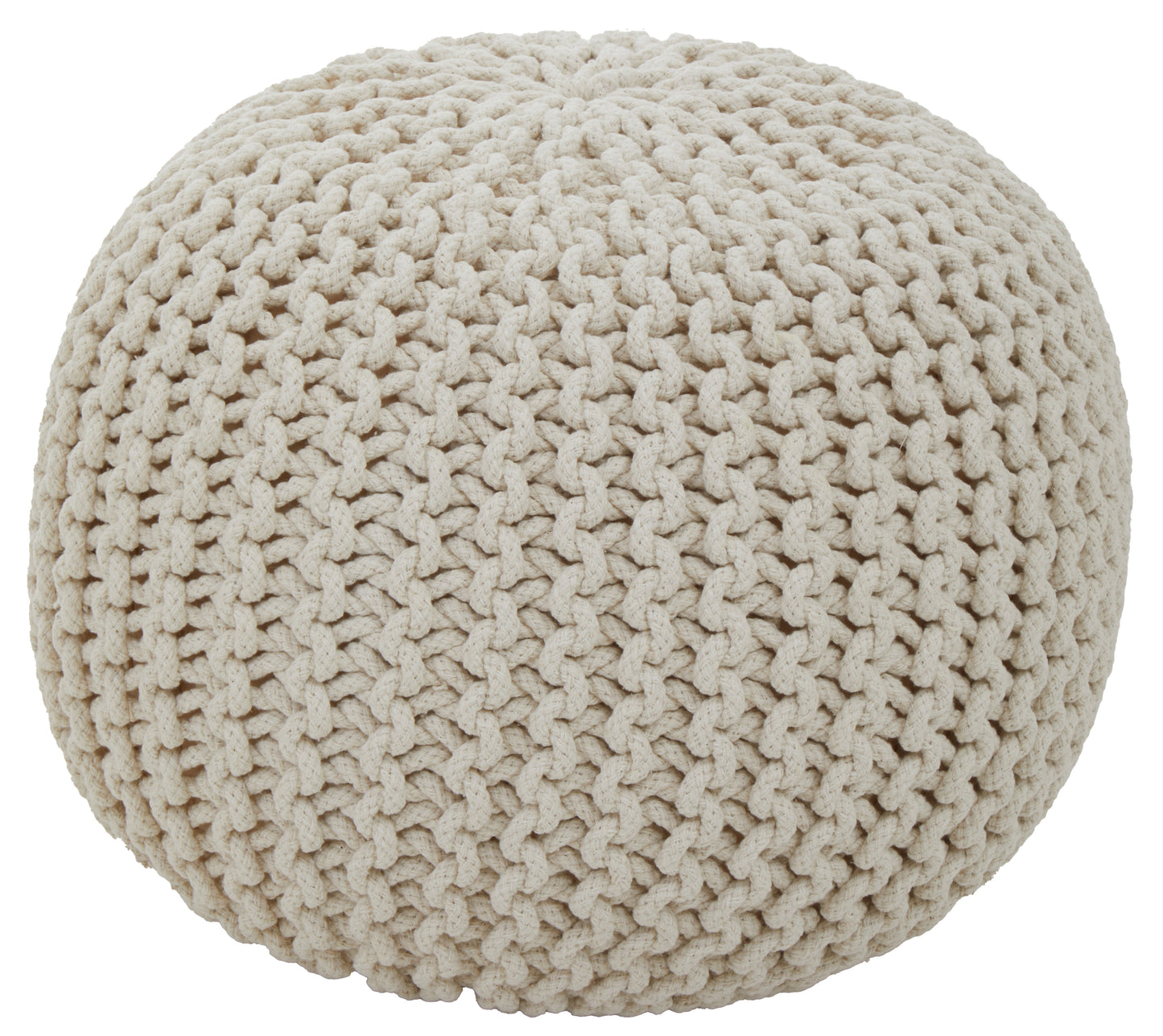 Kids Knit Cream Pouffe Grey/Black/Cream/Pink