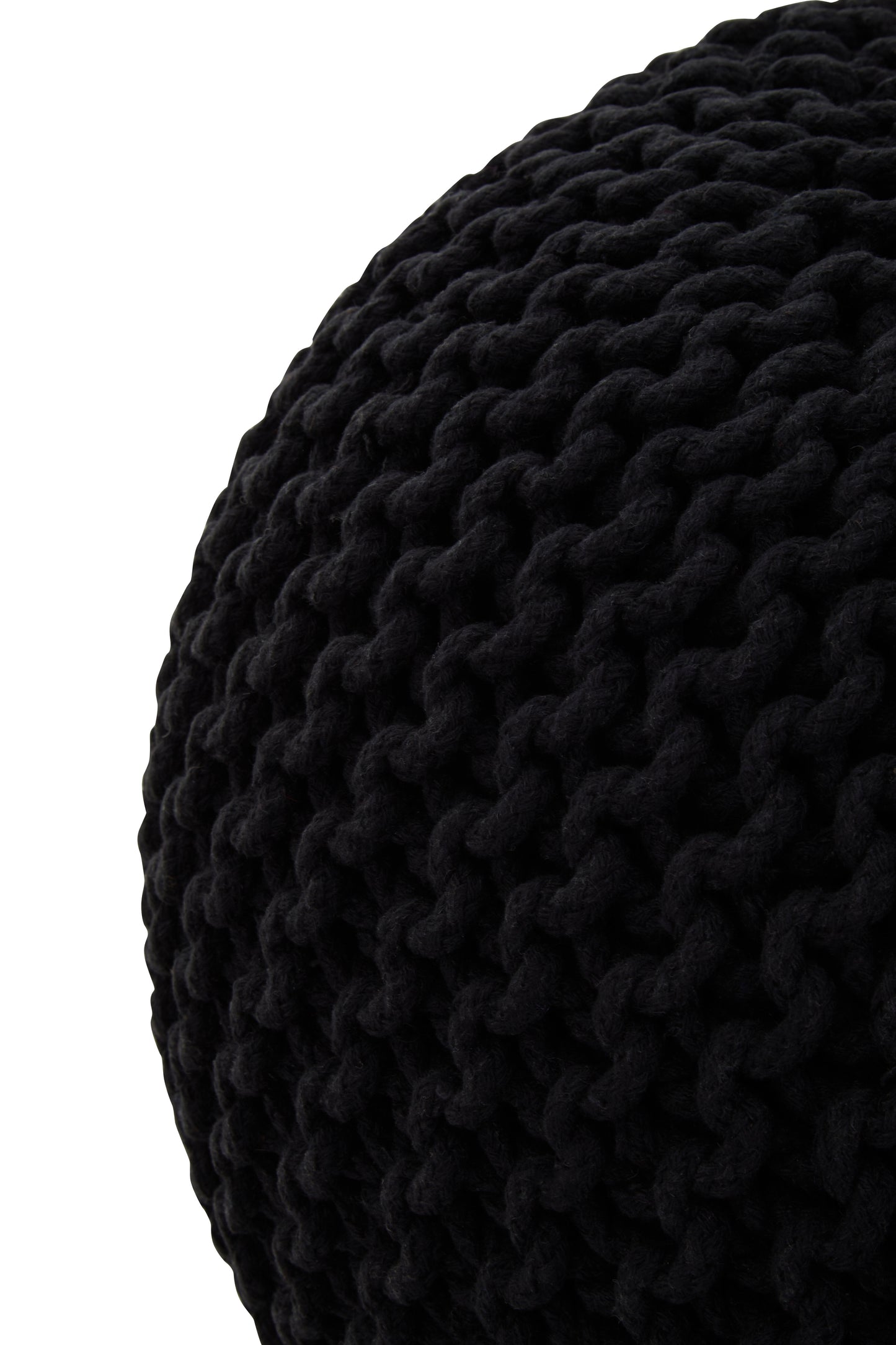 Kids Knit Cream Pouffe Grey/Black/Cream/Pink