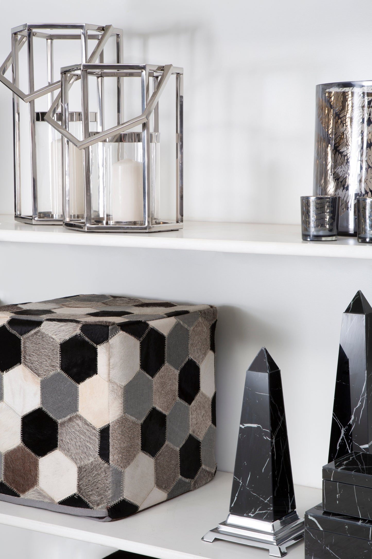 Safira Patchwork Pouffe