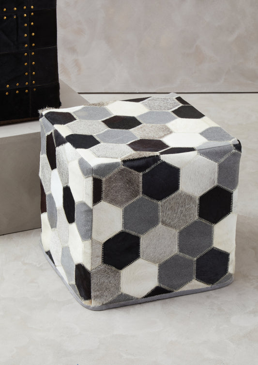 Safira Patchwork Pouffe