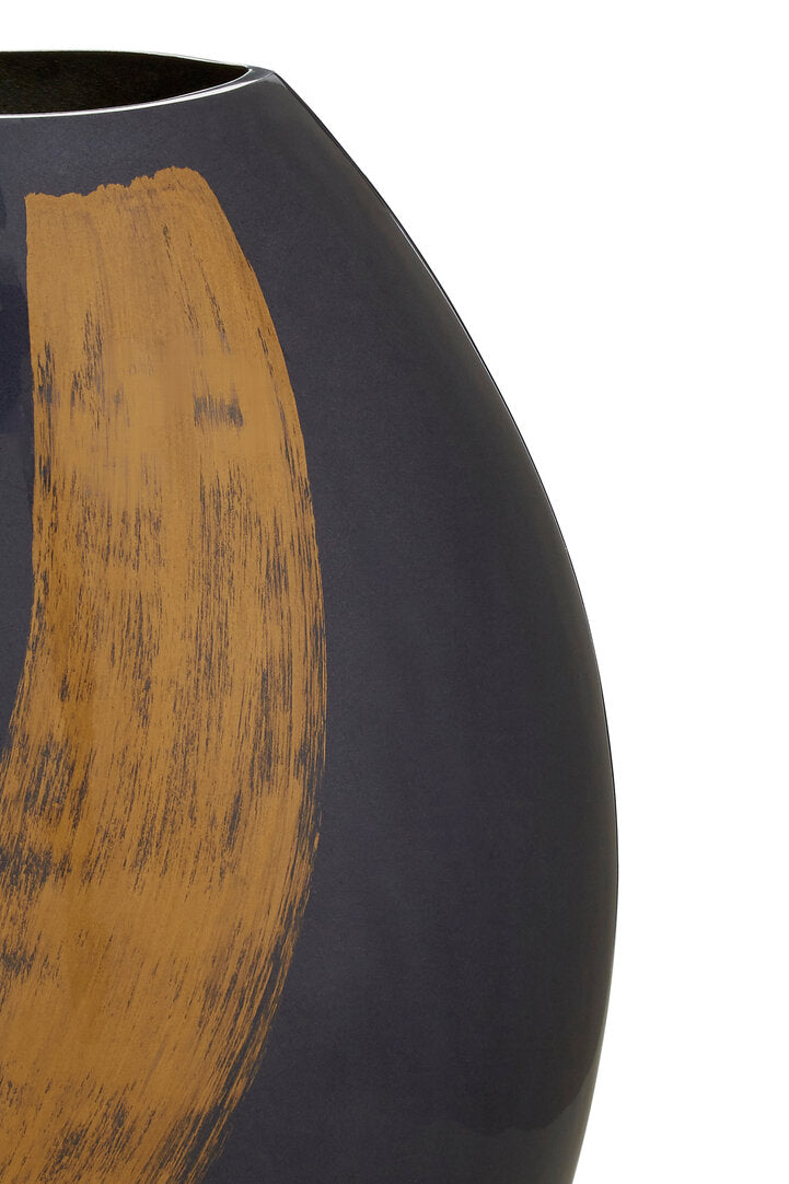 Alma Blue And Gold Large Vase - Macro