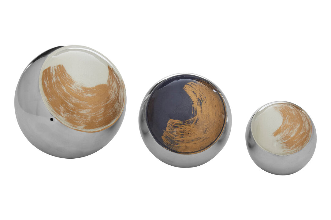 Alma Set of 3 Deco Brushstroke Balls - Additional