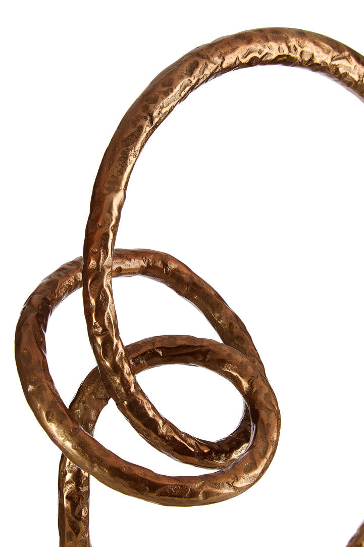 Nexus Round Rough Bronze Sculpture - Macro