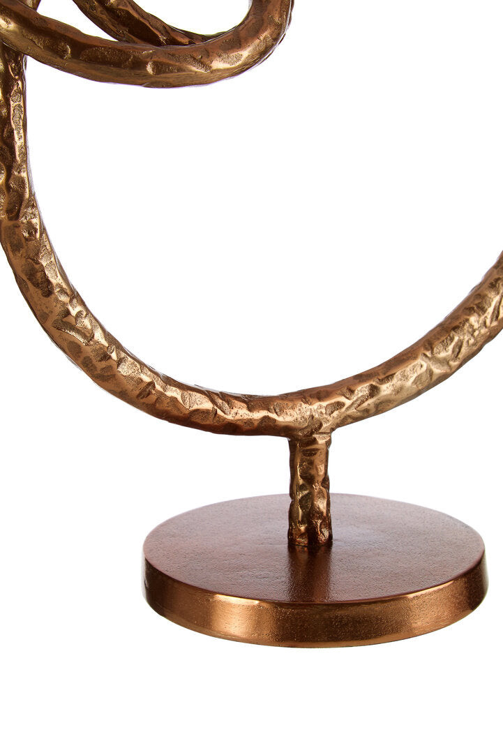 Nexus Round Rough Bronze Sculpture - Macro