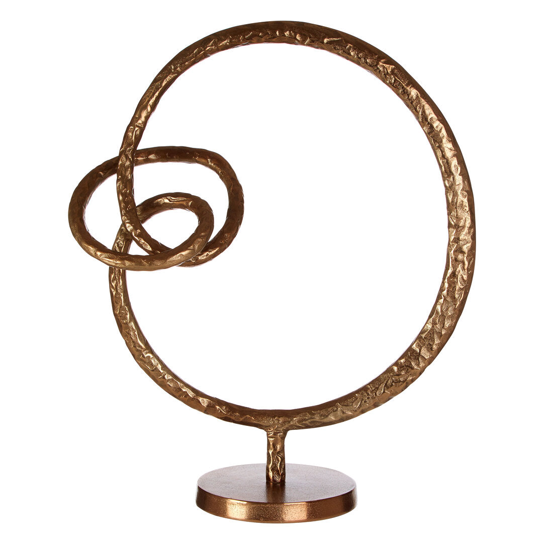Nexus Round Rough Bronze Sculpture