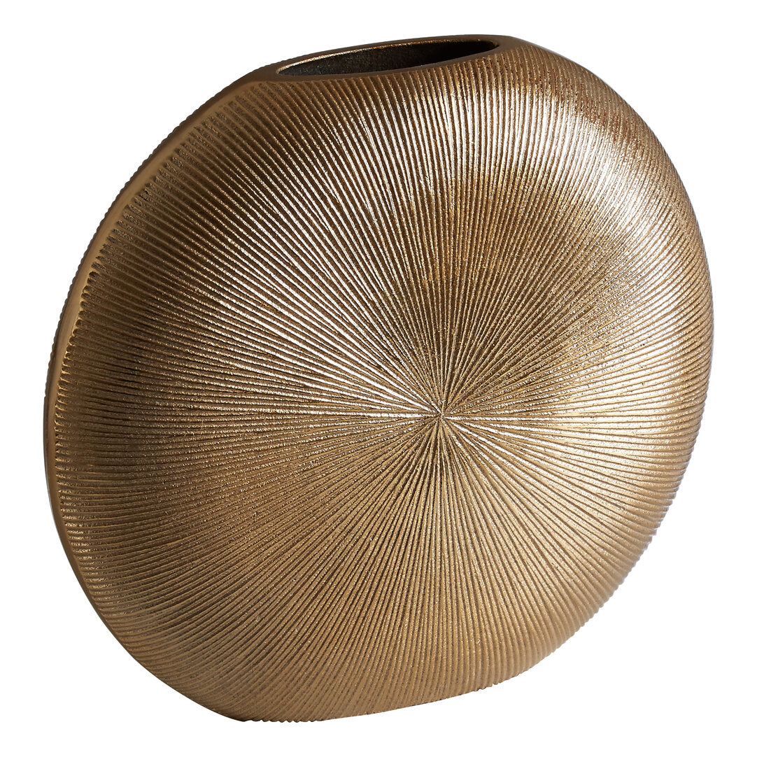 Estrella Small Gold Finish Round Vase - Additional