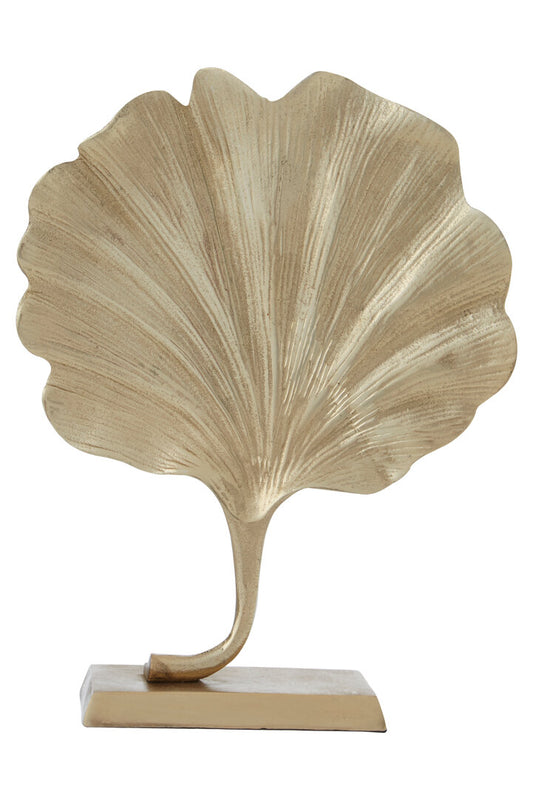 Prato Gold Finish Ginkgo Leaf Sculpture