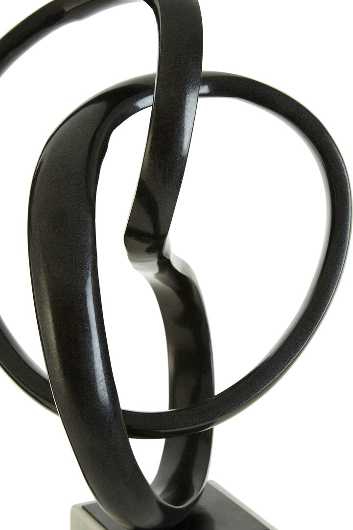 Mirano Black Nickel Finish Knot Sculpture - Macro