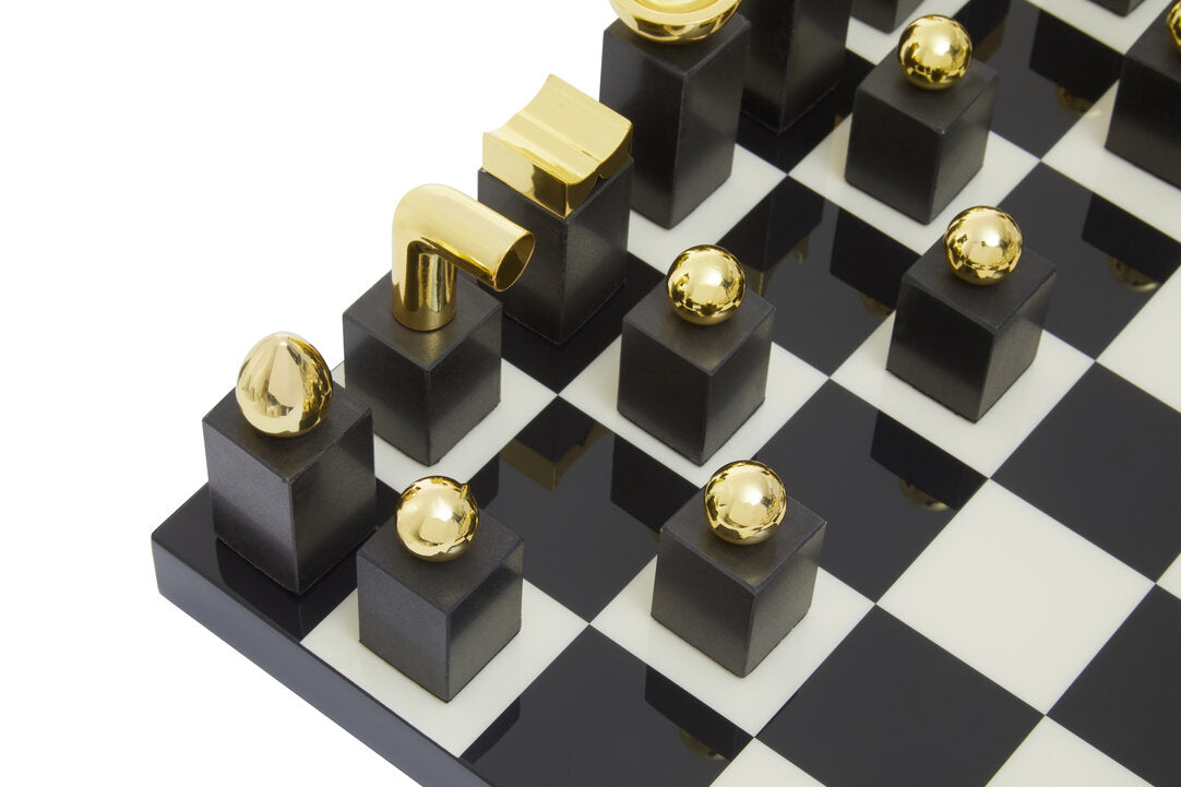 Flos Marble And Wood Chess Set - Macro