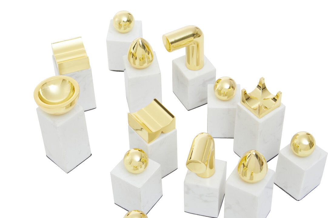 Flos Marble And Wood Chess Set - Macro