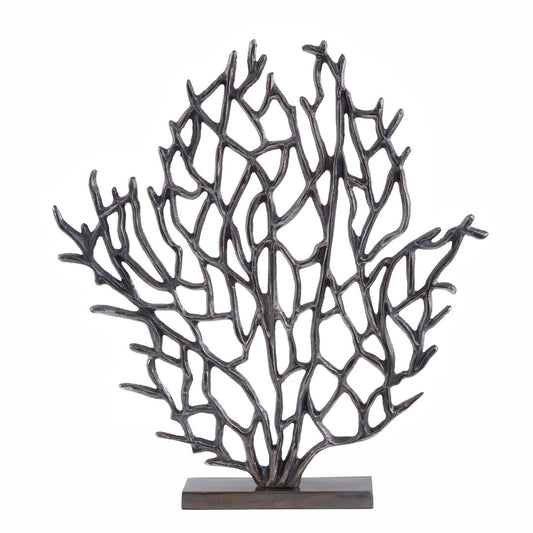 Prato Small Black Nickel Finish Coral Sculpture