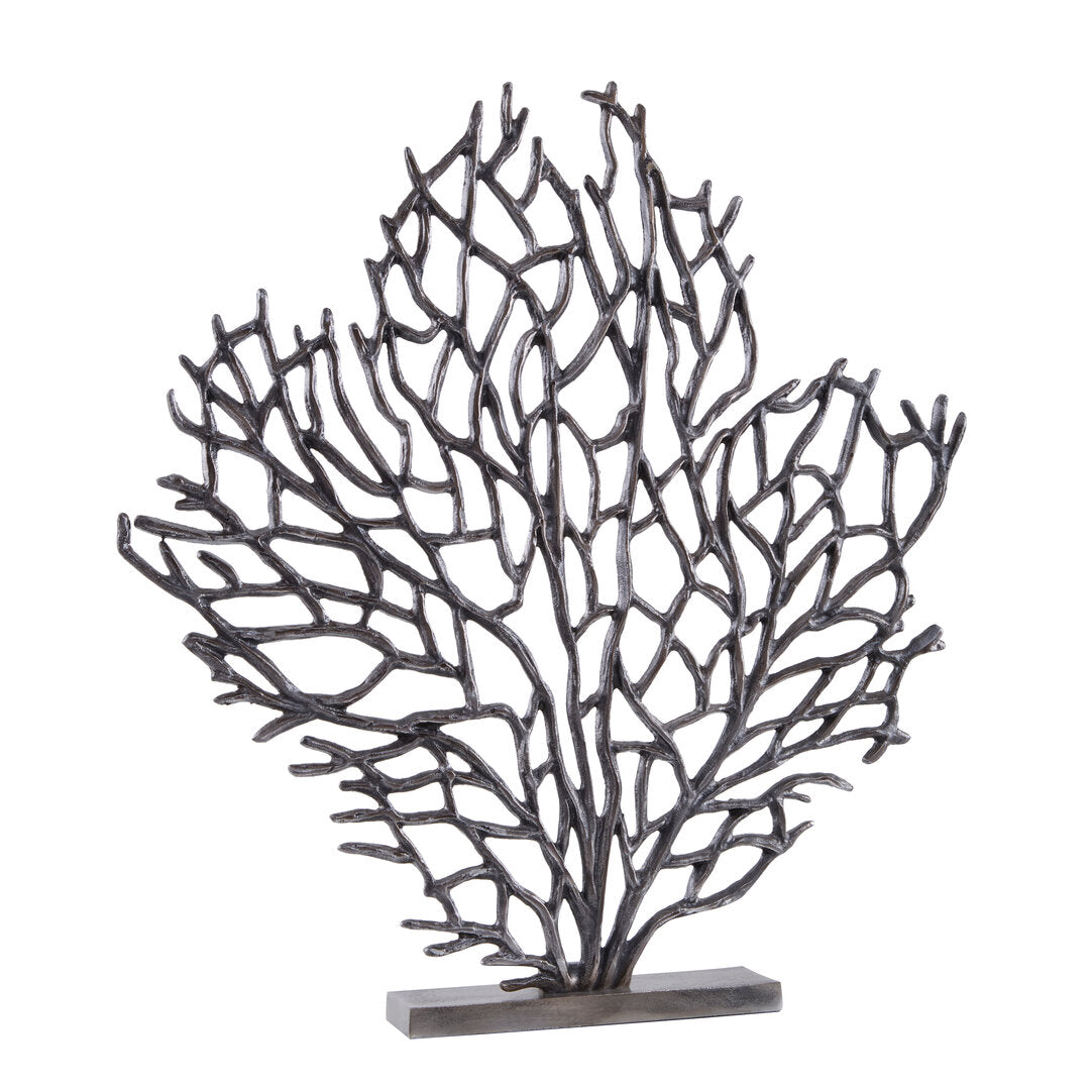 Prato Large Black Nickel Finish Coral Sculpture - Additional