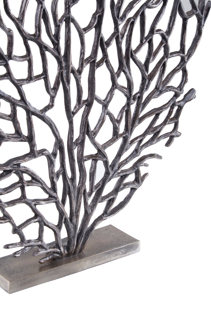 Prato Large Black Nickel Finish Coral Sculpture - Macro