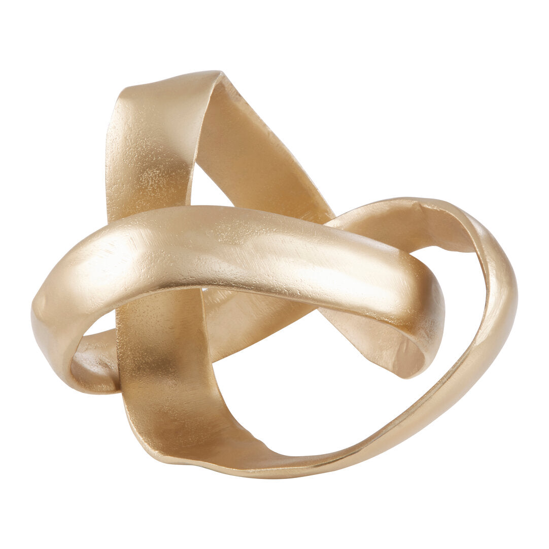 Prato Gold Finish Knot Sculpture - Additional