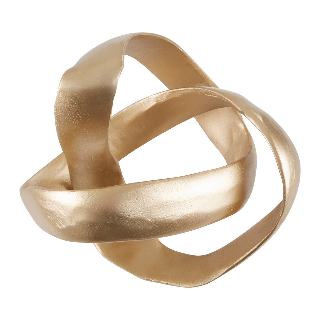 Prato Gold Finish Knot Sculpture - Additional