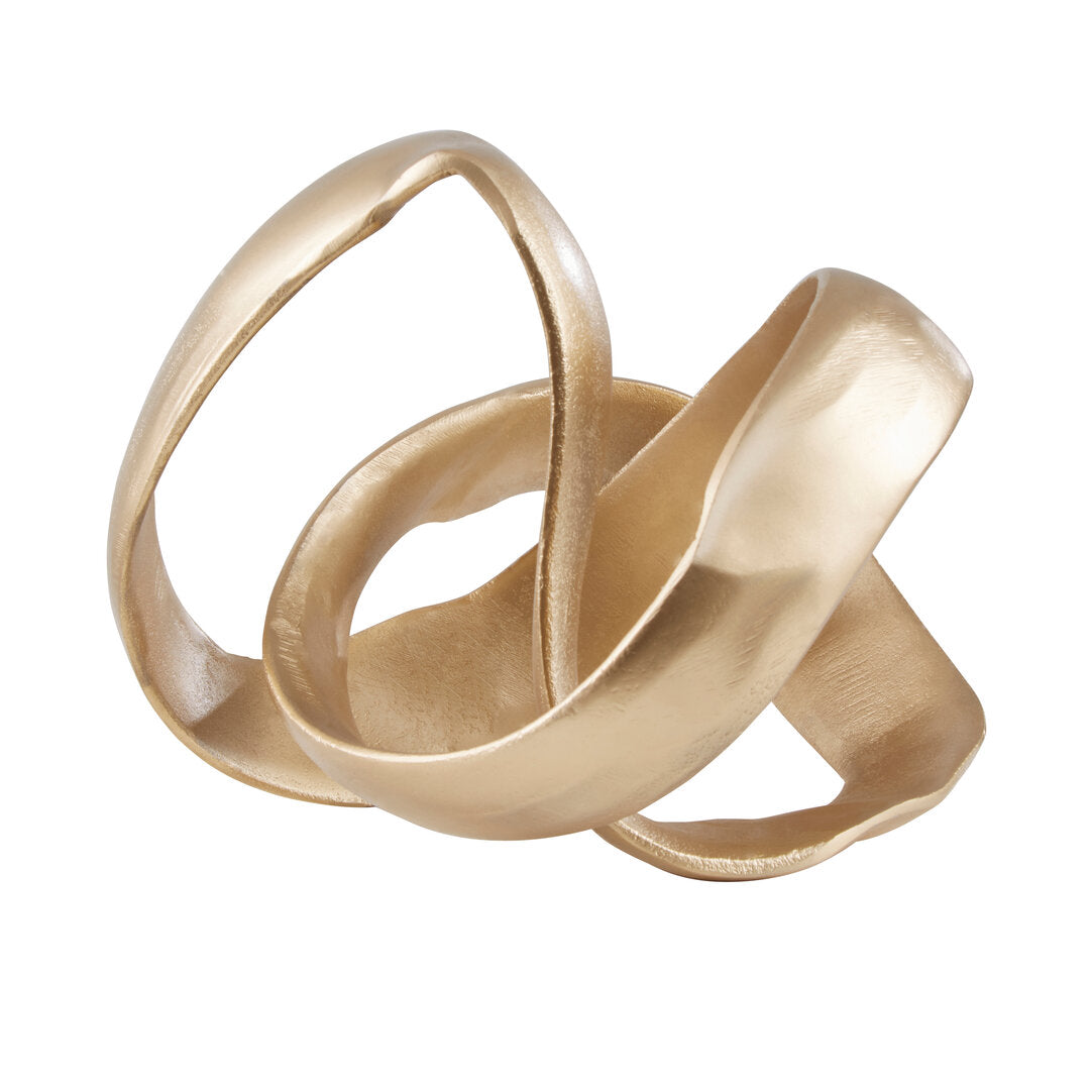 Prato Gold Finish Knot Sculpture