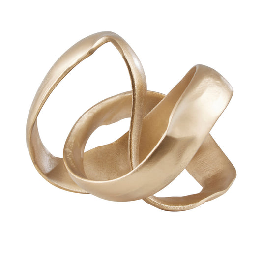 Prato Gold Finish Knot Sculpture