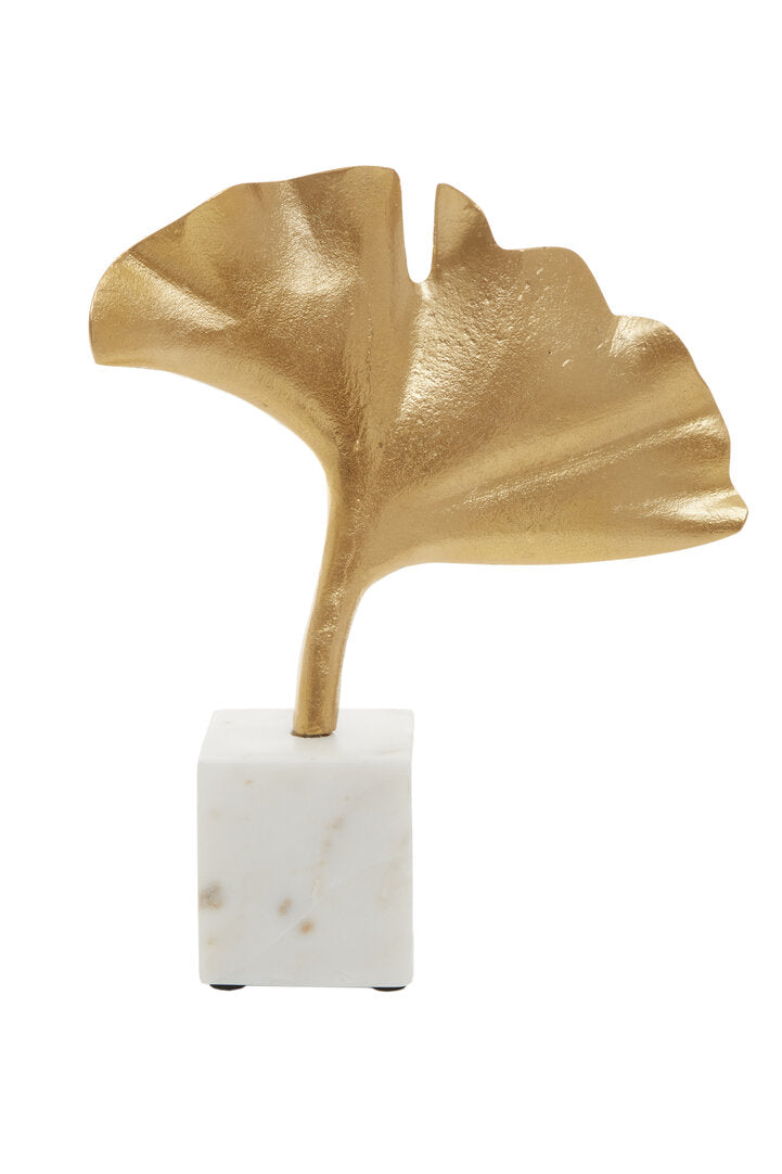 Mirano Gold Finish Ginkgo Sculpture - Additional