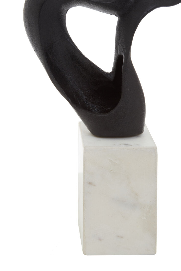 Mirano Black Finish Knot Sculpture - Macro