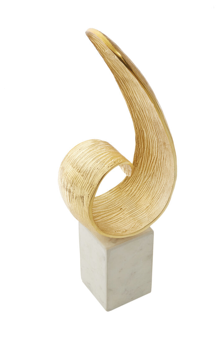 Mirano Gold Finish Curl Sculpture - Additional