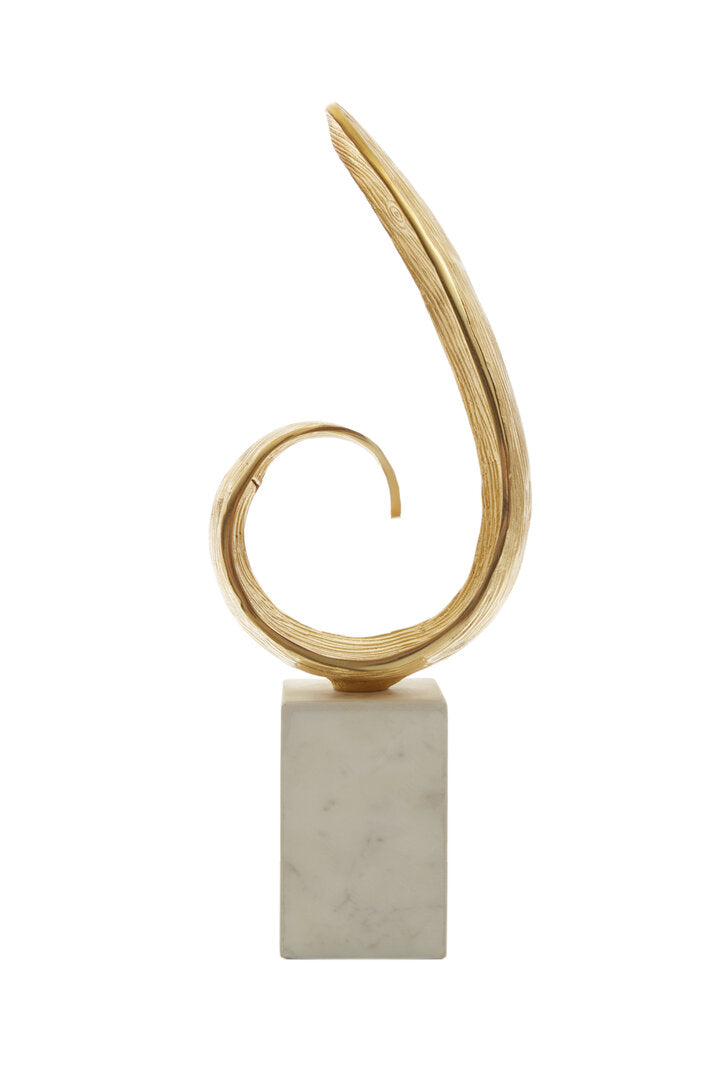 Mirano Gold Finish Curl Sculpture - Additional