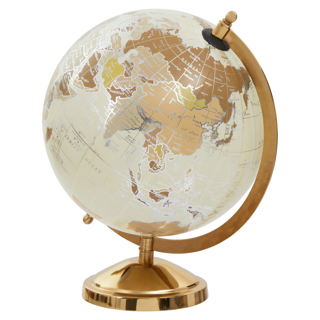 Churchill Antique White Globe on Gold Stand - Additional