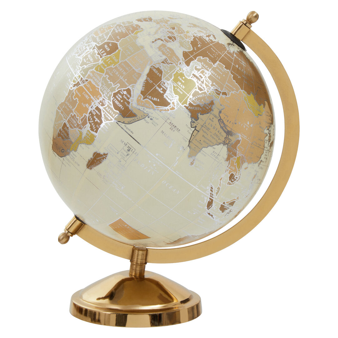 Churchill Antique White Globe on Gold Stand - Additional