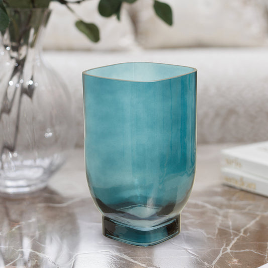 Emer Small Blue Glass Vase