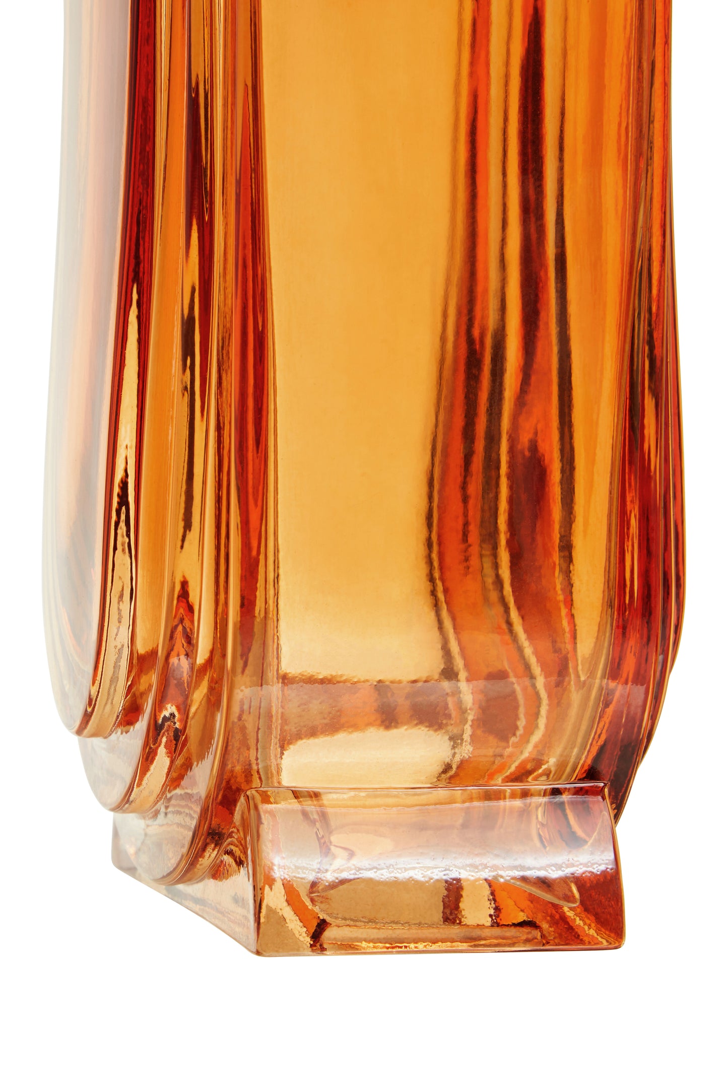 Edan Large Orange Glass Vase