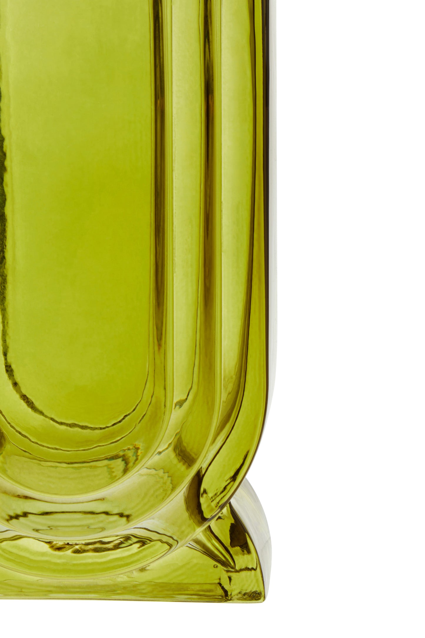 Edan Small Ochre Yellow Glass Vase