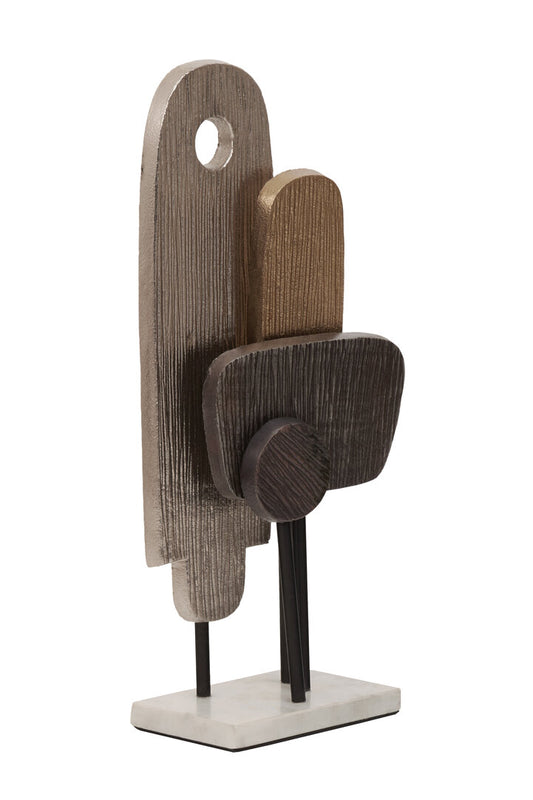 Simbolo Small Assorted Colour Metal Sculpture On Marble Base - Additional