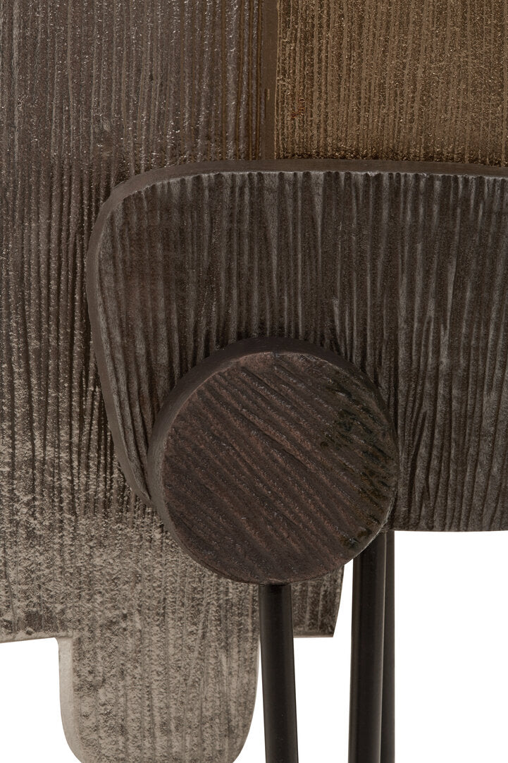 Simbolo Small Assorted Colour Metal Sculpture On Marble Base - Macro