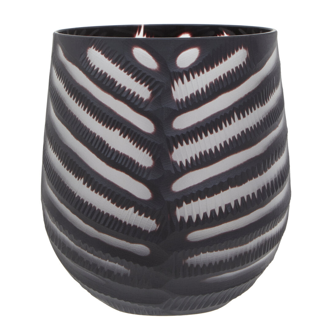 Hessa Small Chevron Cut Vase - Additional
